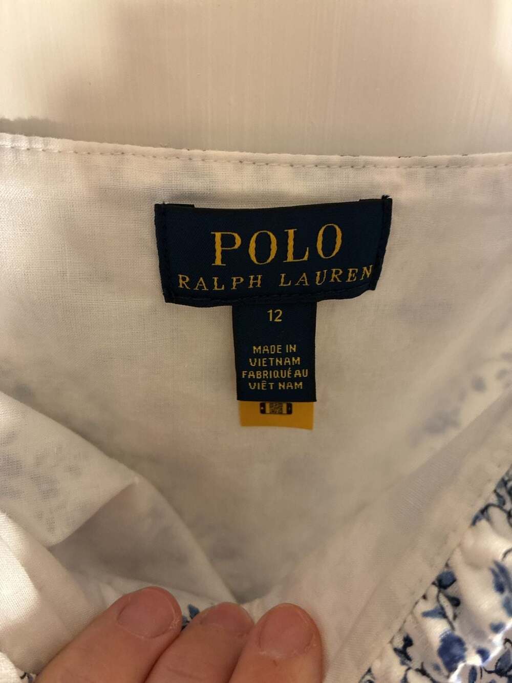 Polo Ralph Lauren Floral Print Linen Blend Flutter Sleeve Jumpsuit Girls Size 12